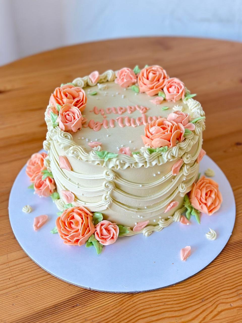 Buttercream Peach Flowers